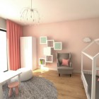 Pokój Dziewczynki w pudrowym różu