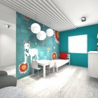 Pokój w modernistycznej stylistyce dla dziewczynki, Norwegia