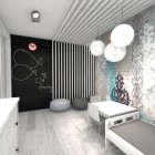 Pokój w modernistycznej stylistyce dla dziewczynki, Norwegia
