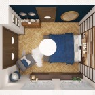 Sypialnia w dostojnym granacie 