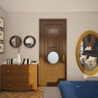 Sypialnia w dostojnym granacie 